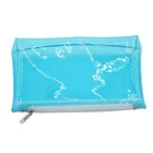 Custom logo design cosmetics zipper pouches transparent PVC wash gargle bags