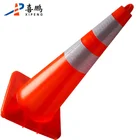 Road Safety Durable Colorful Traffic Signs PVC Traffic Cone With Reflective Sleeves