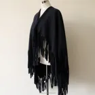 Winter wholesale 100% pure cashmere women fashion shawl from knitting manufacturer