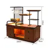 Custom Made Free Standing Food Retail Store glass hot food display cabinet counter for Bread cake Easy install