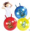 ecofriendly PVC toy jumping ball with handle 45cm bouncy hopping ball