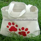 High quality custom wholesale recycle folding Cotton shopping Drawstring Bag with handle
