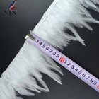 Free shipping 10-15cm white cock hackle saddle feather trim fringe