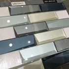 chinese glossy popular wall decoration silvery foshan showroom glass mosaic M855415