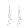 Elegant Classical Silver earrings Women Fashion Dangle Heart Charm Drop earrings Tassel Earrings Jewelry for women Gifts