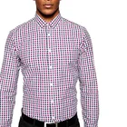 wholesale China 100% cotton long sleeve men's shirt business plaid mens shirts