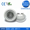 7w cob 6500k led bulb led lamp ar111 led dimmable gx53