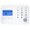 White LCD Display Home Burglarproof alarm system house wireless intruder alarm system
