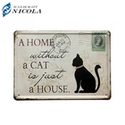 Custom Vintage Home Decor Metal Plaques Letter Printed Wall Sticker Tin Sign