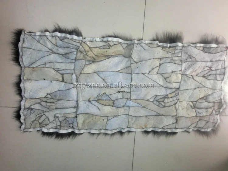 2016 high quality real fox fur pelt blanket/fox fur skin plate