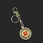 Spinning Round Metal Key Chain Keychain Ring