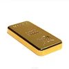 Gold jewelry company christmas promotion gift customized laser logo 5000mAh pure gold shape power bank with gift box