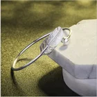 National Wind Feather The Opening Can Adjust Silver Bracelet