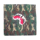 Best selling unique design 100% polyester army green square scarf