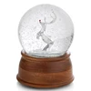 Custom Resin Silver Deer with Red Nose Snow Globe For Christmas