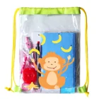 Promotional Clear Yellow Waterproof Drawstring Backpack Bag