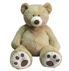 Customized brown giant bear stuffed skin animal soft toy