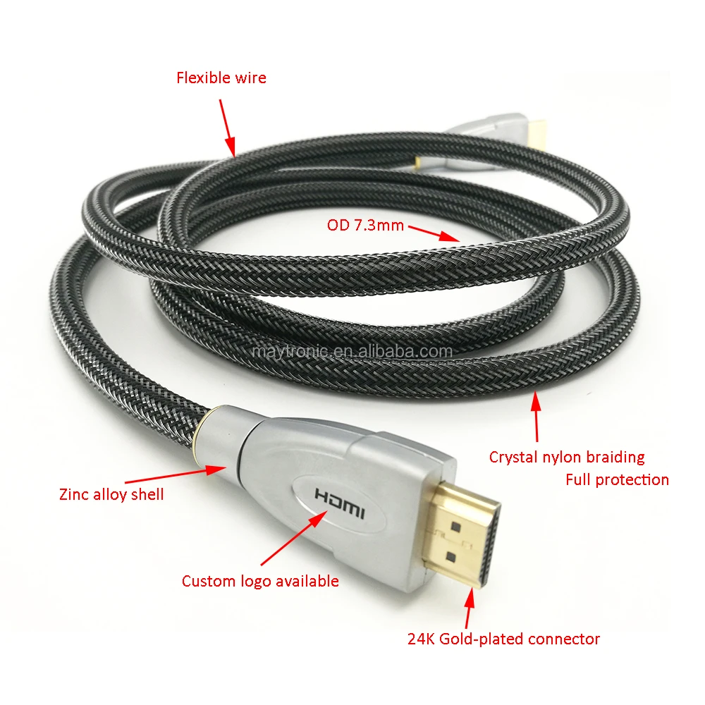 High definition gold-plated HDMI Cables 4k 2160P, 3D TV, HDTV, PS3/ PS4,HDCP2.2 - ANKUX.COM