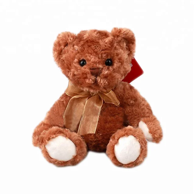 plush small brown promotional teddy bear toy