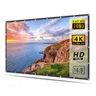 Quick Folding Portable Projector Screen Projection Screen soft white PVC fabric Movable