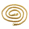 10k Yellow Gold Plated Diamond Cut Rope Chain 16-30 Inch 2mm,Cheap Chain Necklace Jewelry