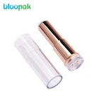 plastic bright luxury lipstick tube with transparent lid