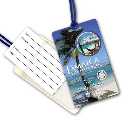 Promotional Custom Full Print Plastic Luggage Tag For Wholesale With Clear Strap - Buy Plastic ...
