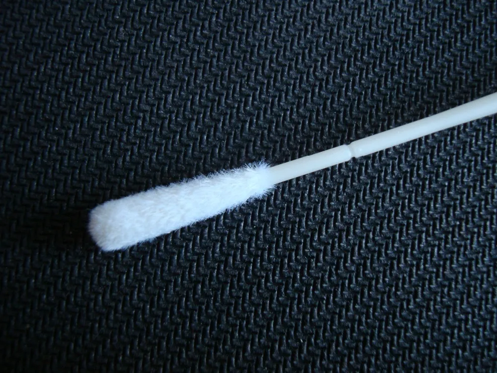 polyester cotton swab,plastic stick dacron tip swab150mm cotton swab