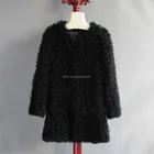 YR735 YR fur Hot Sale Top Quality Women Real Curly Lamb Knit Fur Coat Hot Sale