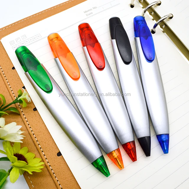 top selling fat body plastic ball pen with sliver point for