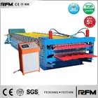 roofing metal double deck corrugated roof sheet making machine