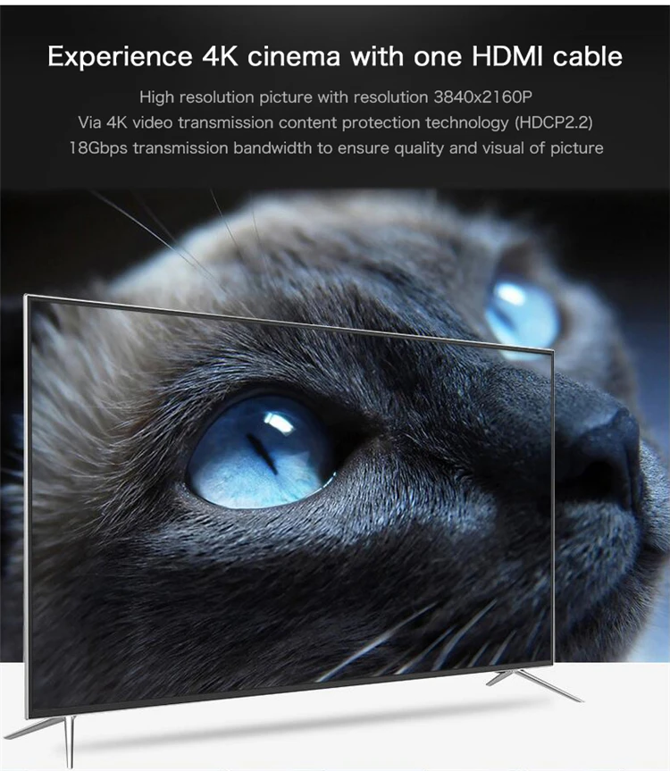 Male to Male Gold Plated High Speed HDMI Cable Support 3D 4K and 2160P 1080P - ANKUX.COM