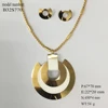 Custom round Shape Stainless Steel Pendant And Earrings Jewelry Set