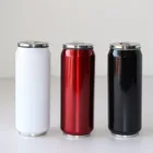 Promotion Gift Stainless Steel Vacuum Insulated Cola Can Stainless Steel Cola Shape Mug With Straw 12 Oz 16 Oz