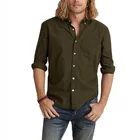 New Fashion Solid Oxford Long Sleeve Button Down Shirt For Men with high quality