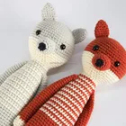 Crochet Toy Wholesales OEM Customized Baby Crochet Fox Stuffed Toys 100% Handmade Knitted Animals Amigurumi Gift Toy