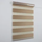New Indoor Home Window Zebra Roller Blinds and Zebra Shades Sheer Curtain Fabric 24"W x 48"L