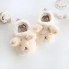 Winter thick plush slippers velvet warm big ear dog cotton shoes Cute dog warm cotton slippers