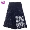 manufacturer woman bridal dress quality navy blue net market cord beaded embroidery lace fabric dubai