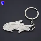 custom wholesale fish shape metal keychain zoo souvenir gift promotional new product keyring gifts