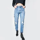 Guangdong factory OEM service two tone jeans mujer pantalones jeans women