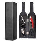 Stopper pourer and foil cutter wine bottle opener gift set