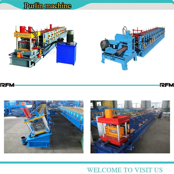 Purlin roll forming machine, c and z purlin construction roll forming machinery