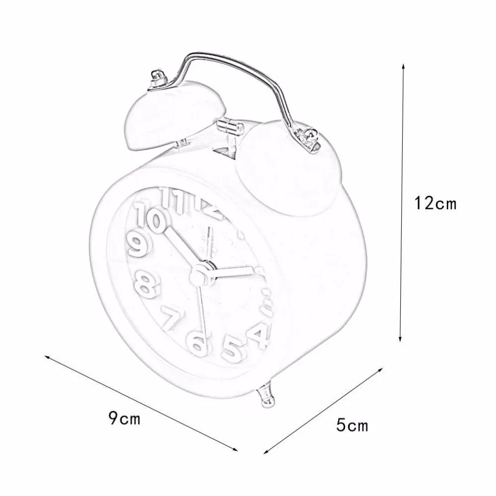 2016 Pentagram/Round Shape Student Children Bedside Bed Mute Table Cute Alarm Clock Essential Home Clock Small Size two Color