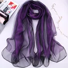 Fashion Design Long Shiny Glitter 100% Silk Scarf For Women