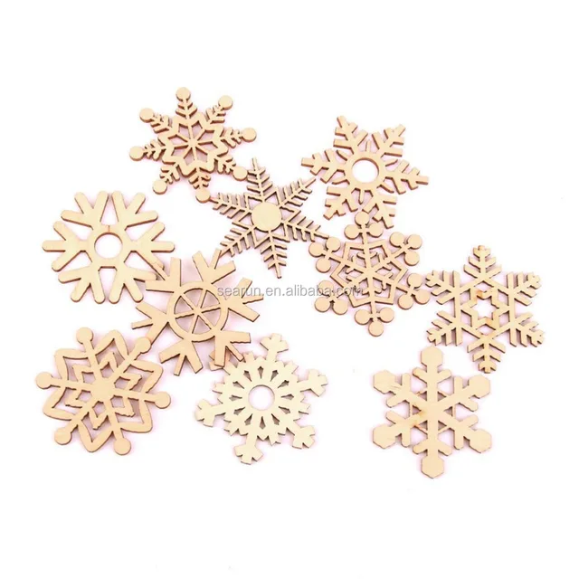 odm wooden snowflake gift tag craft wedding christmas tree
