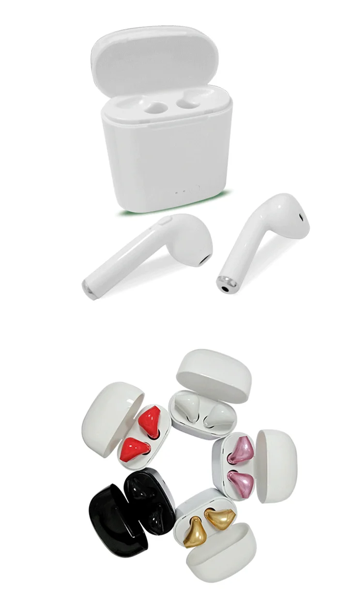 i7s TWS V5.0+EDR Wireless Blue tooth Earphones Music Sport Stereo Earbuds Headset With Mic For All Smart phone i9s i18 - ANKUX.COM