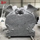 Tombstone Marble And G603 Granite Headstone With Angel Statue Carved Tombstone