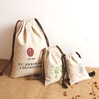 High quality custom jewelry pouch for earrings rings linen bag free samples