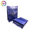 aluminum foil ziplock smell proof flat bottom packing bag for coffee tea